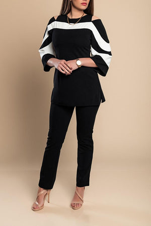 Стилен комплект от топ и панталон