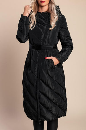 Дълго капитонирано зимно яке