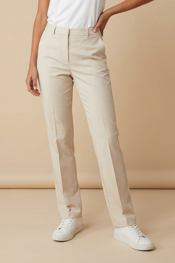 Elegante lange Baumwollhose