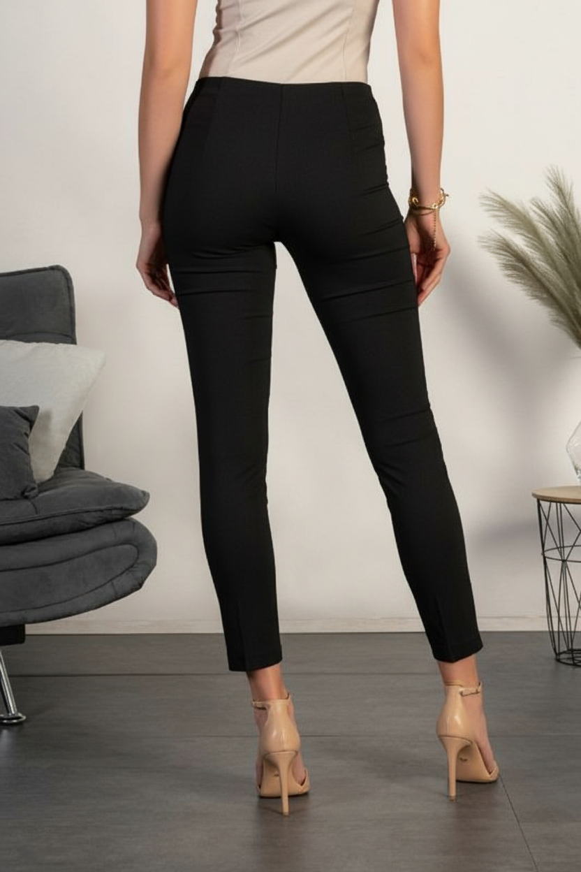 Elegant long pants with side buttons Aliona