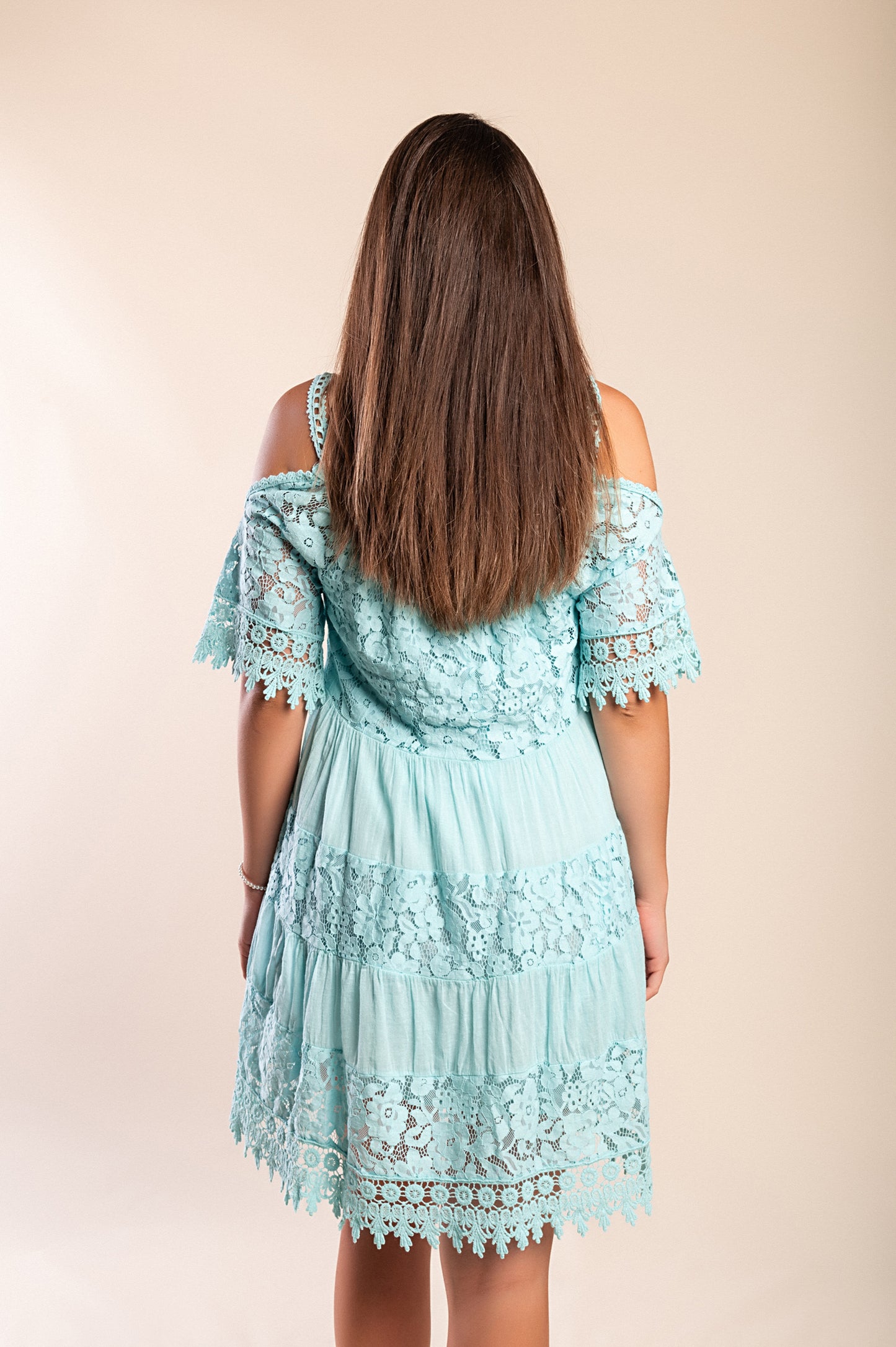 Vestito da spiaggia in cotone con pizzo Florida