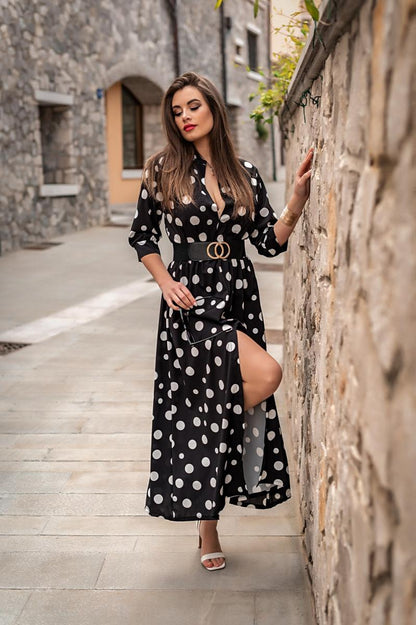 ELEGANTNÍ MAXI ŠATY S POTISKEM MORI