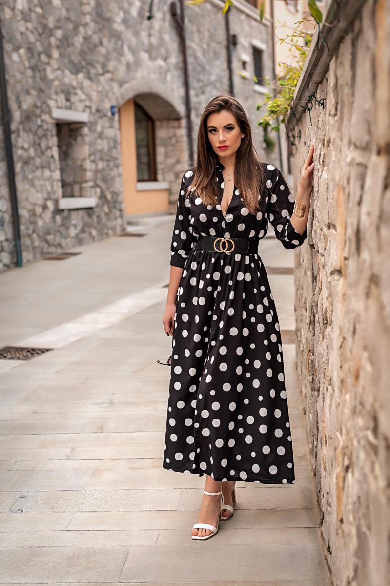 ELEGANTNÍ MAXI ŠATY S POTISKEM MORI