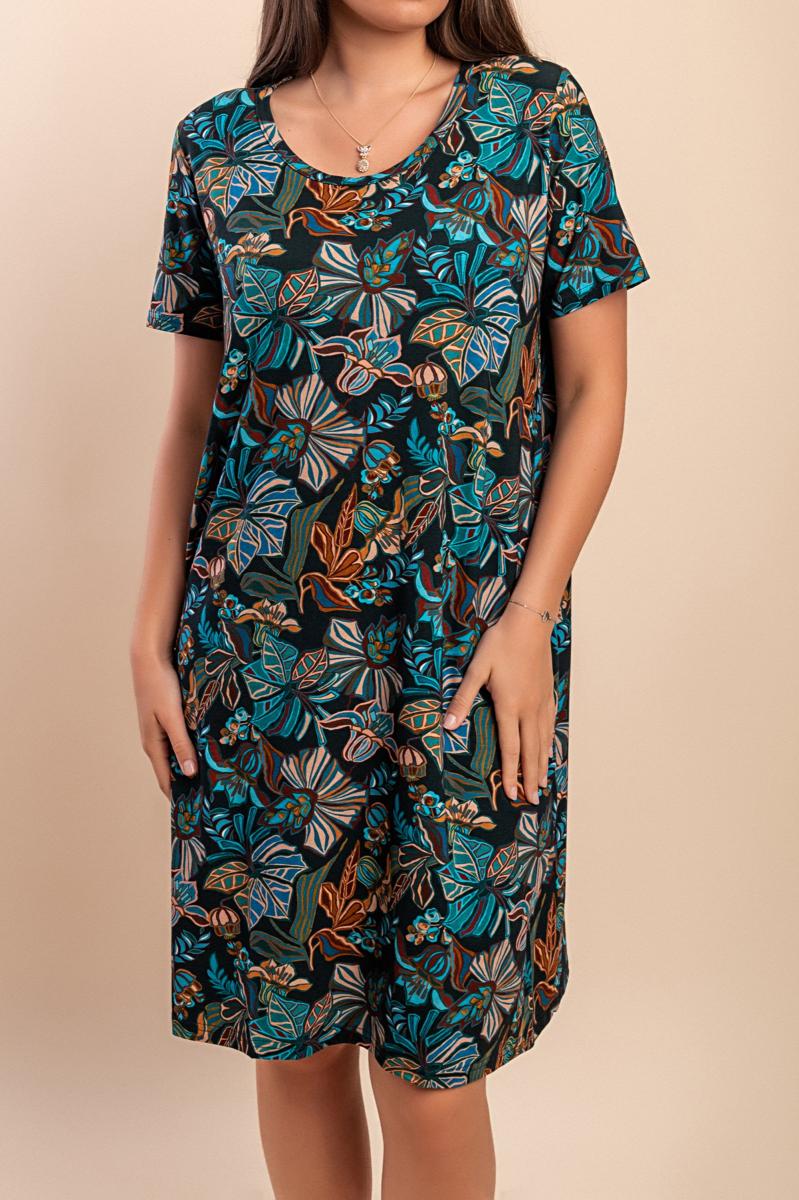 Midi dress with print
