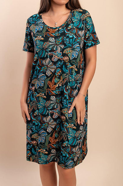 Midi dress with print