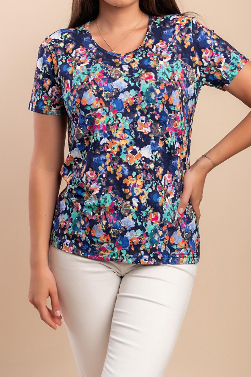 T-shirt com estampado floral