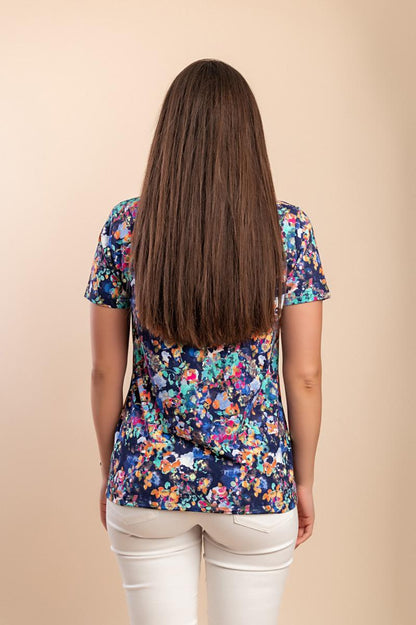 T-shirt com estampado floral