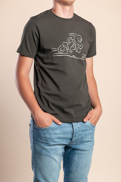 Herren-Baumwoll-T-Shirt mit Print