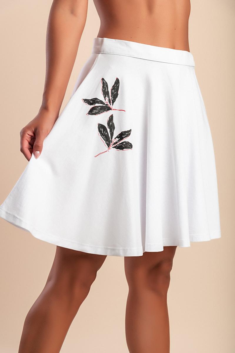 Cotton skirt with print