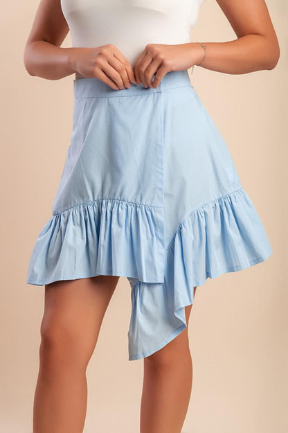 Minigonna in cotone stampato