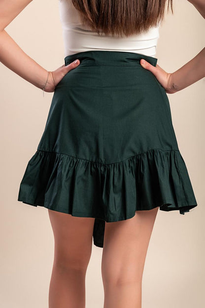 Cotton mini skirt