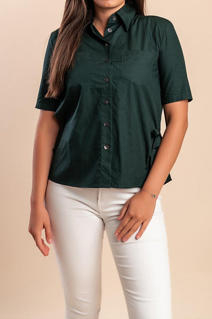 Cotton short-sleeve shirt