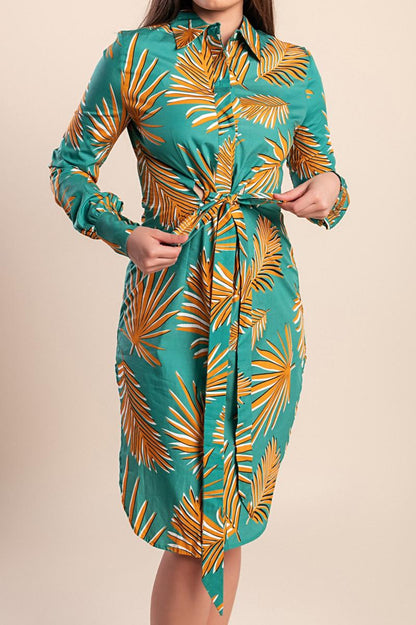 Hemdblusenkleid mit Print