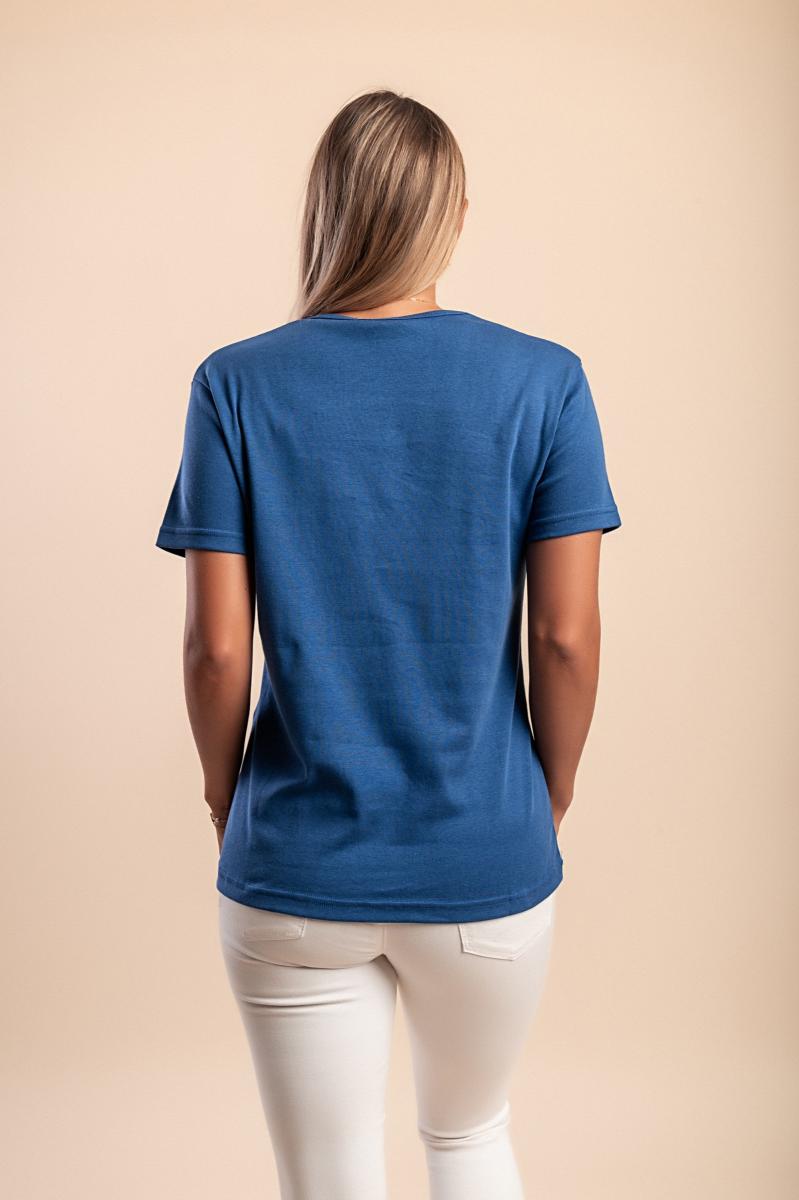 Tricou din bumbac cu detaliu decorativ