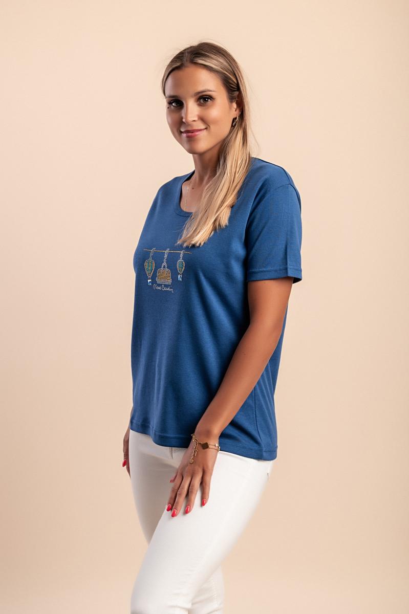 Tricou din bumbac cu detaliu decorativ