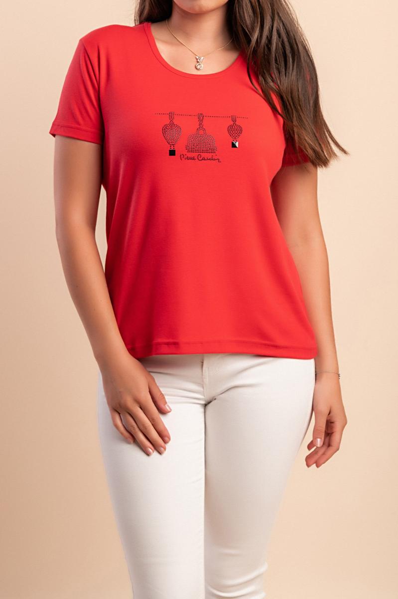 Cotton T-shirt with decorative detail