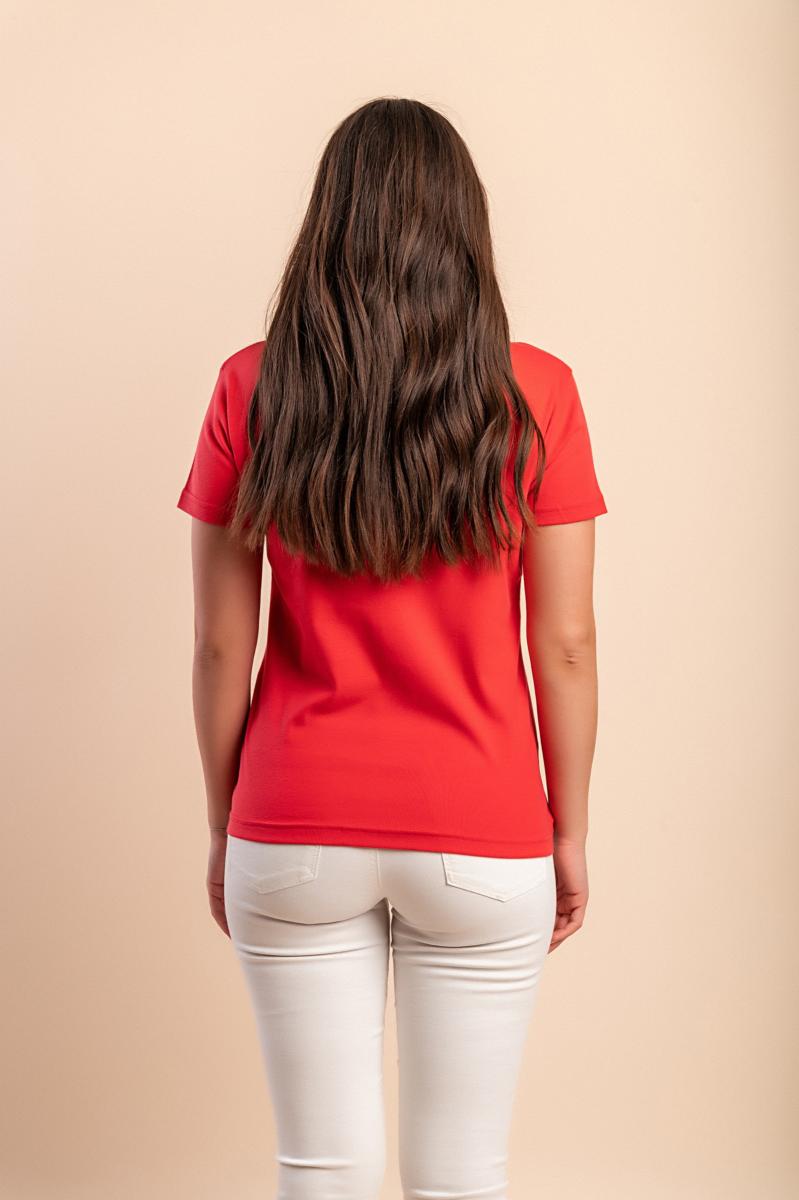 Cotton T-shirt with decorative detail
