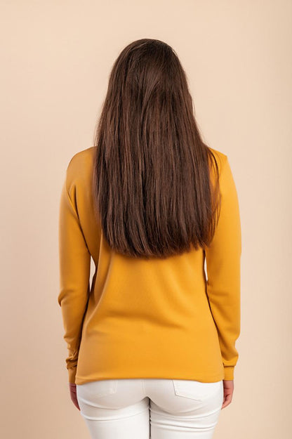 Cotton long-sleeve top