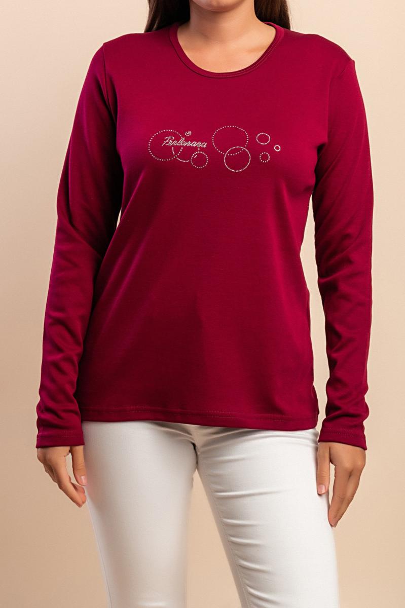 Cotton long-sleeve top