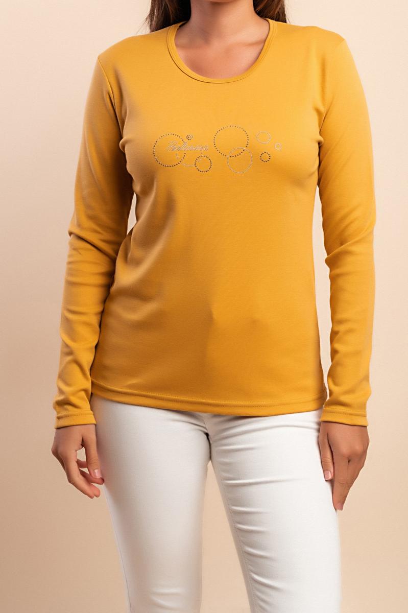 Cotton long-sleeve top