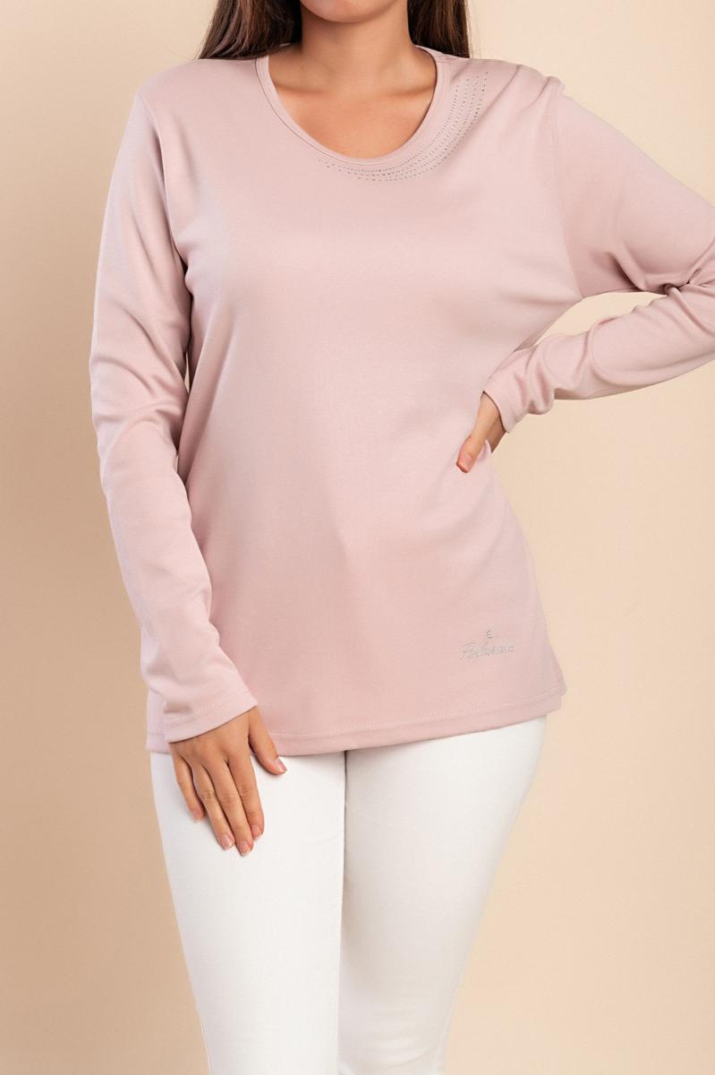 Cotton long-sleeve top
