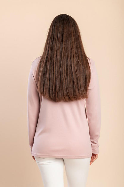Cotton long-sleeve top