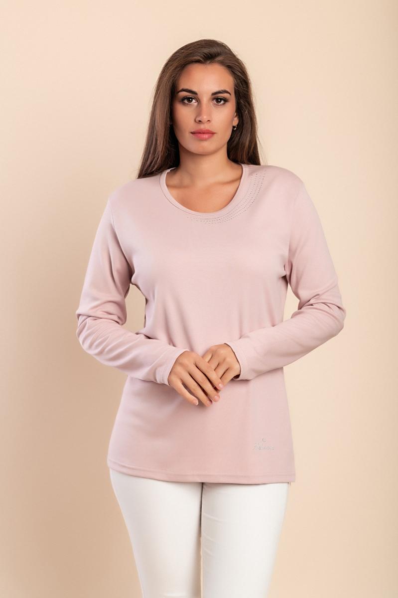 Cotton long-sleeve top