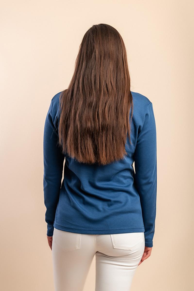 Cotton long-sleeve top