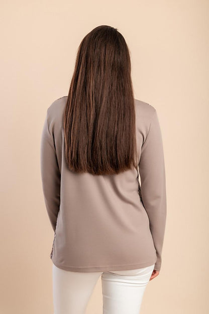 Top in cotone con stampa
