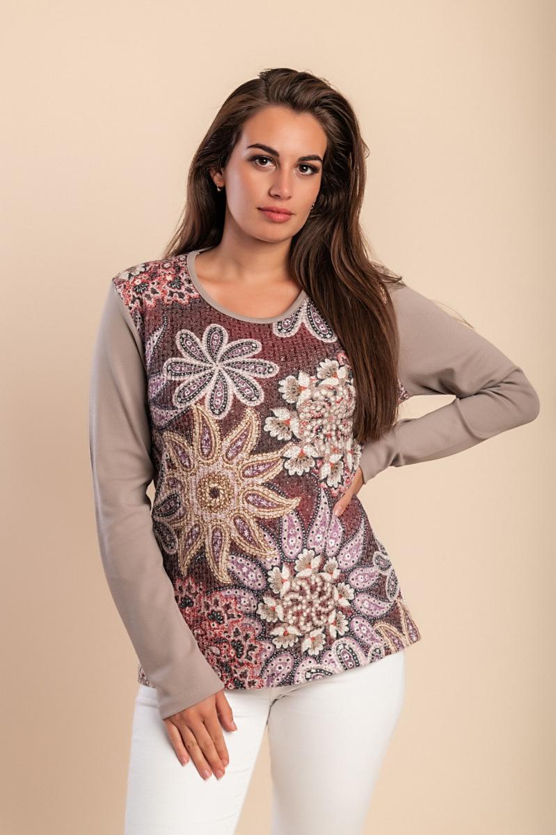 Top in cotone con stampa