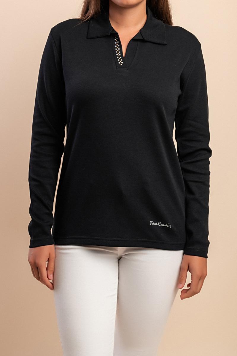 Cotton long-sleeve top