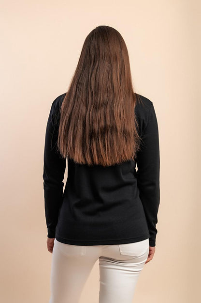 Cotton long-sleeve top