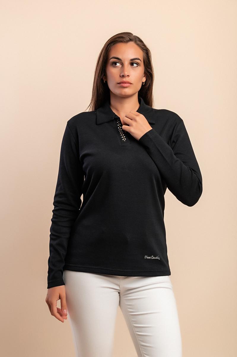 Cotton long-sleeve top