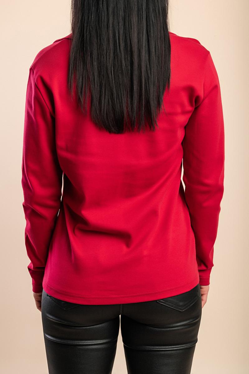 Cotton long-sleeve top
