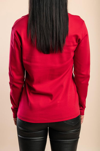 Cotton long-sleeve top