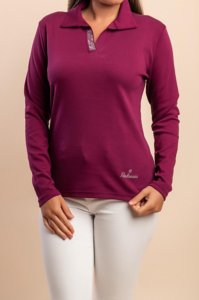 Cotton long-sleeve top