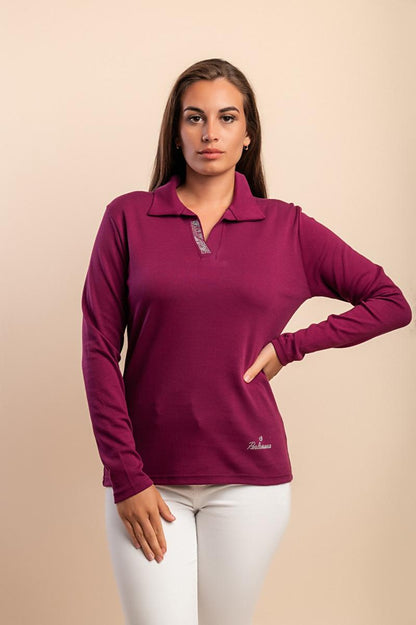 Cotton long-sleeve top