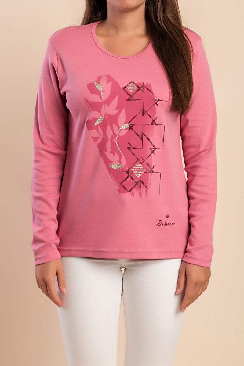 Cotton long-sleeve top
