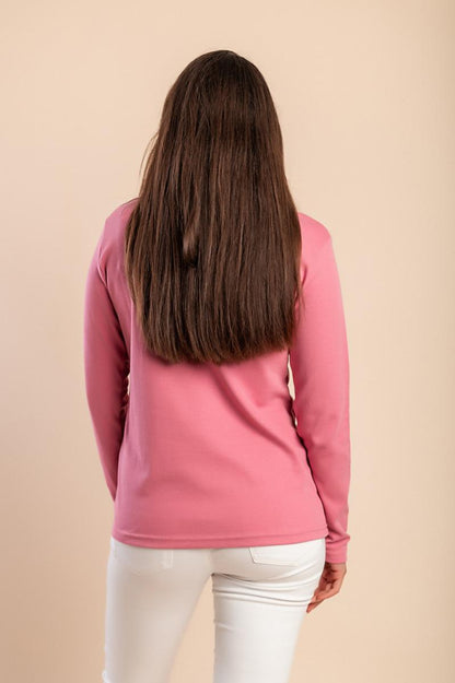 Cotton long-sleeve top