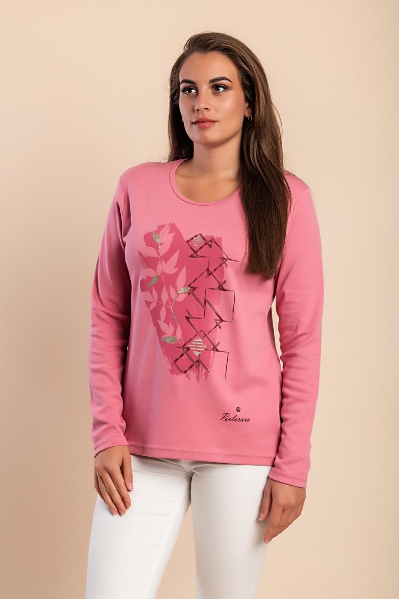 Cotton long-sleeve top