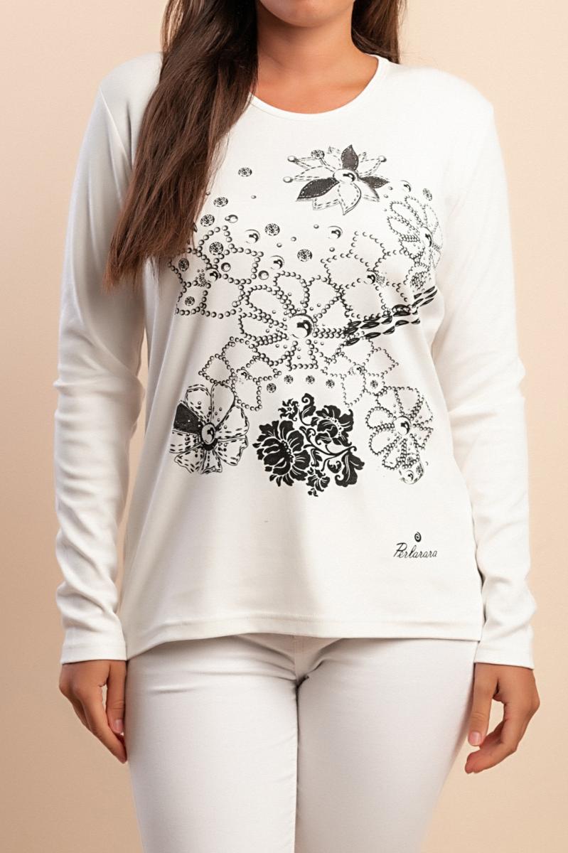 Cotton long-sleeve top