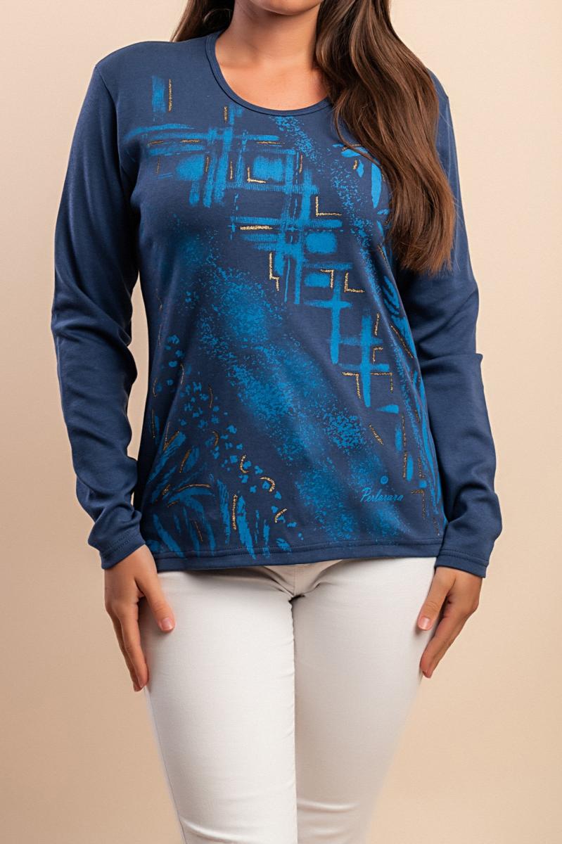 Cotton long-sleeve top