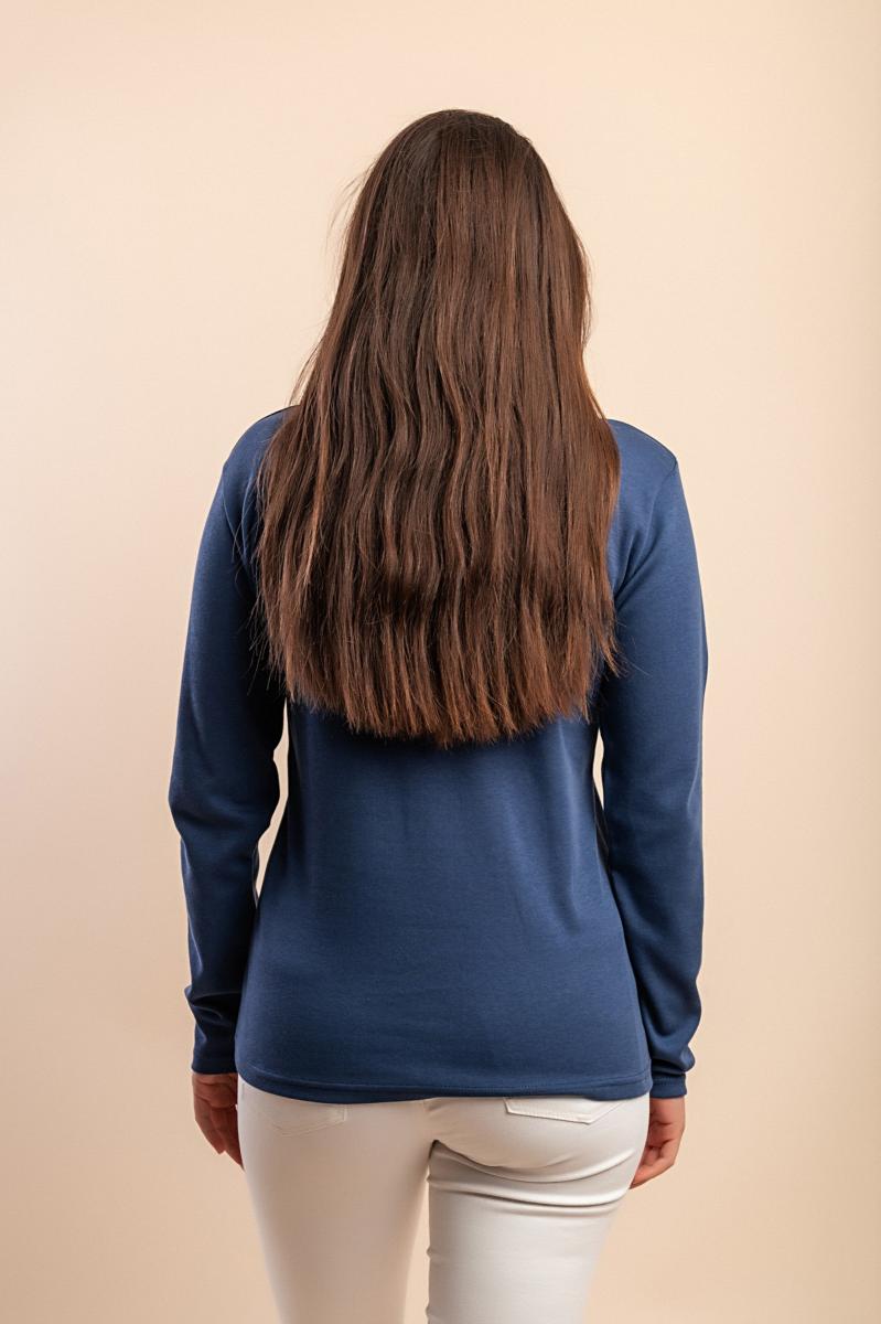 Cotton long-sleeve top