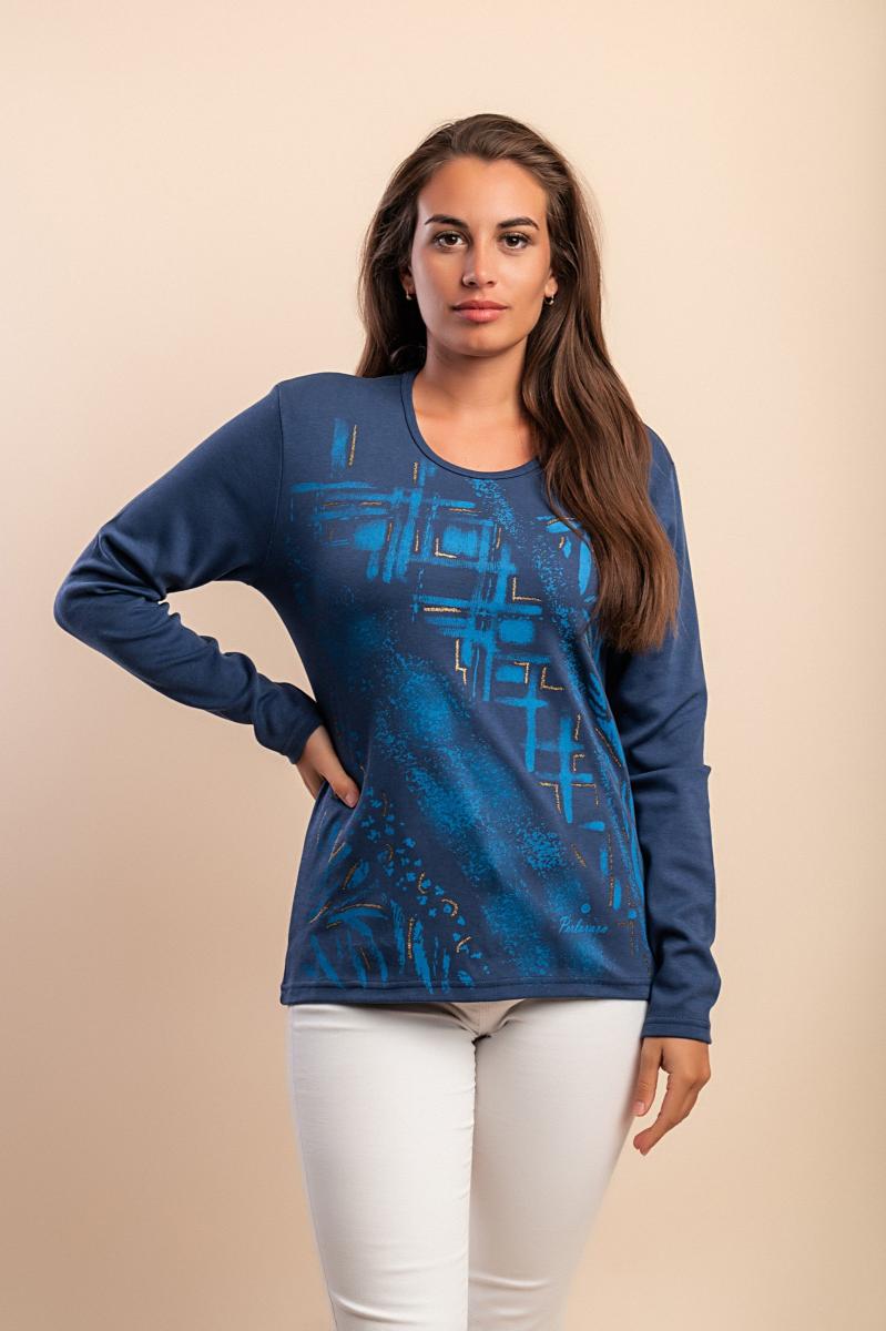 Cotton long-sleeve top