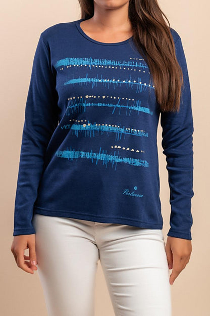Long-sleeved cotton top