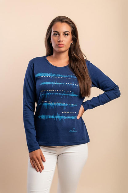 Long-sleeved cotton top