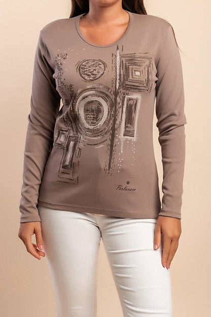 Long-sleeved cotton top
