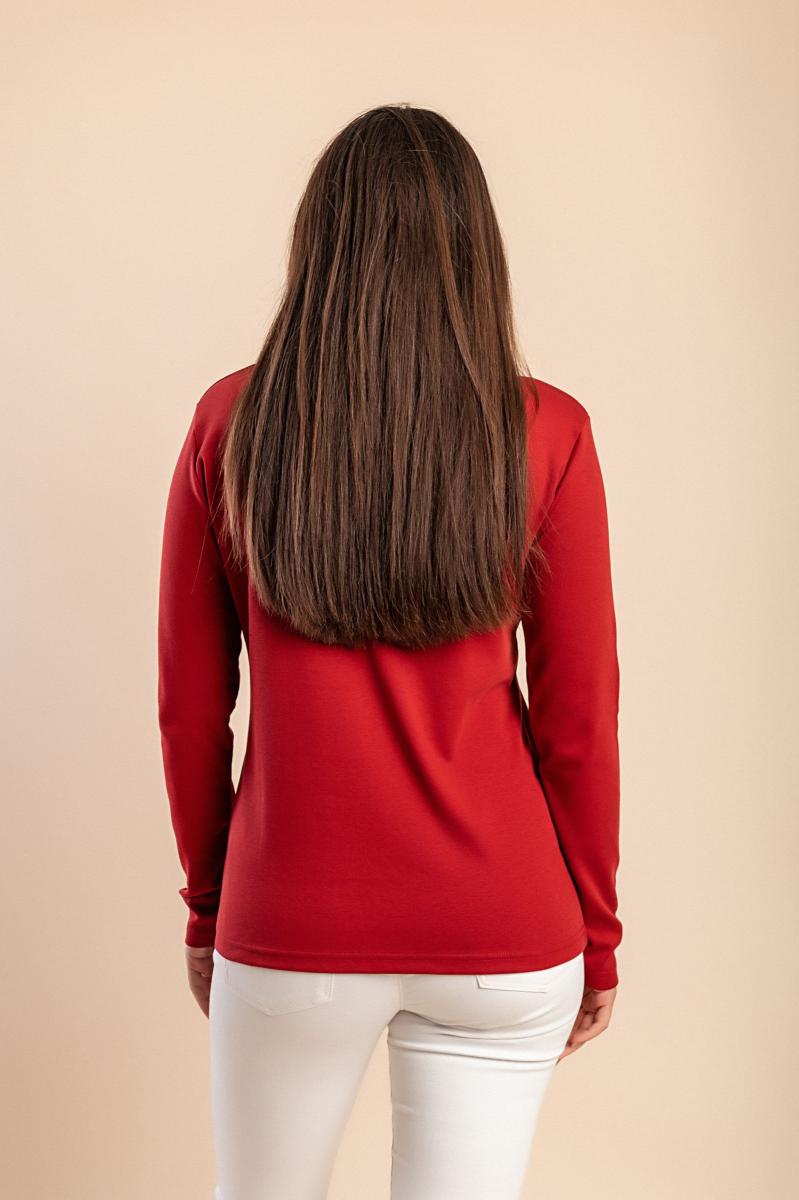 Top in cotone a maniche lunghe