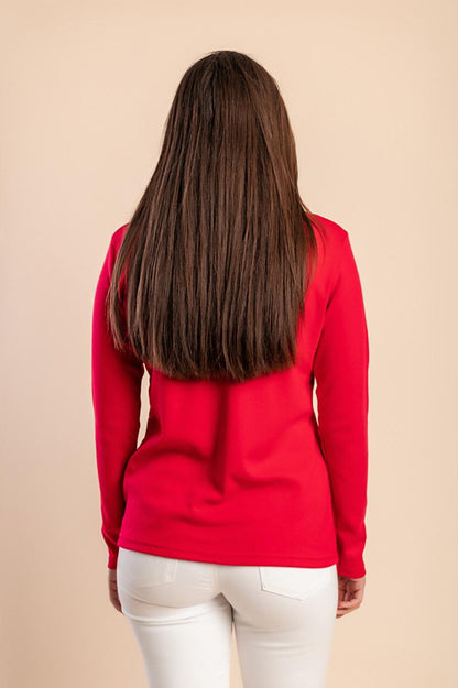 Cotton long-sleeve top