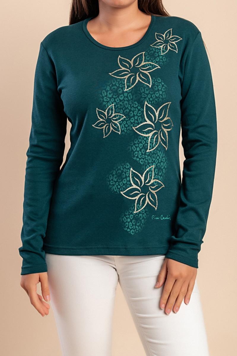 Cotton long-sleeve top
